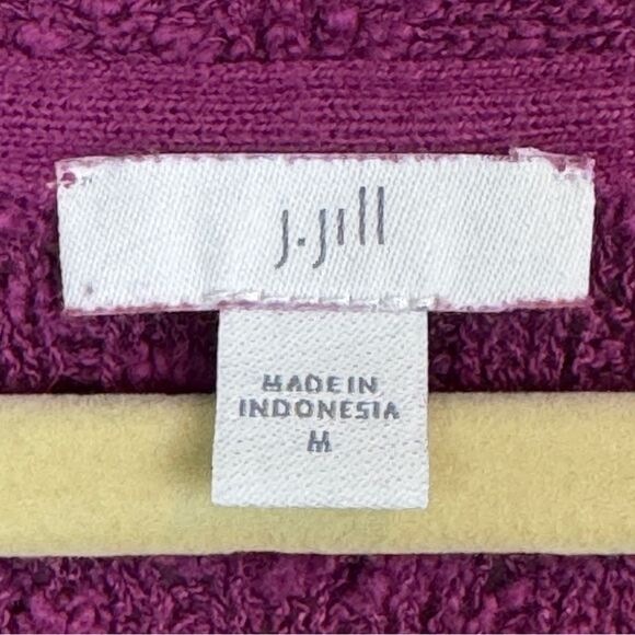 J. Jill Dimensional Short Sleeve V-neck Sweater M - Picture 5 of 10